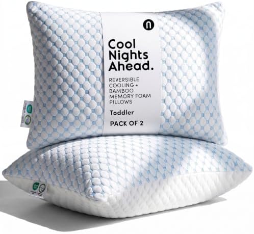 Nestl Cooling Memory Foam Pillow, Toddler, 2-Pack by Nestl