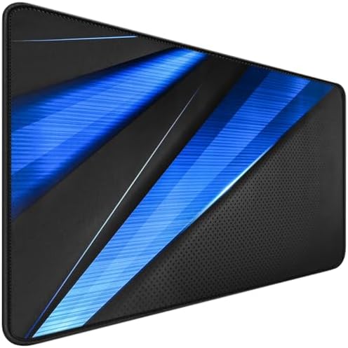 Desk Pad Large Gaming Mouse Pad Extended Keyboard Mouse Mat, Black Blue by CustomerFirstServiceFirst