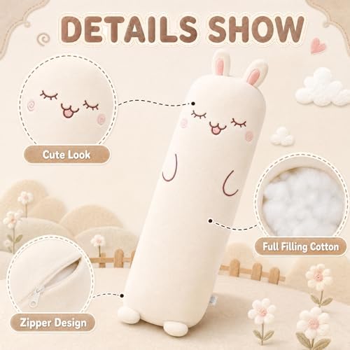 Long Plush Pillow, Bunny 39 Inch, Cute Body Stuffed Animal Pillows - Image 2
