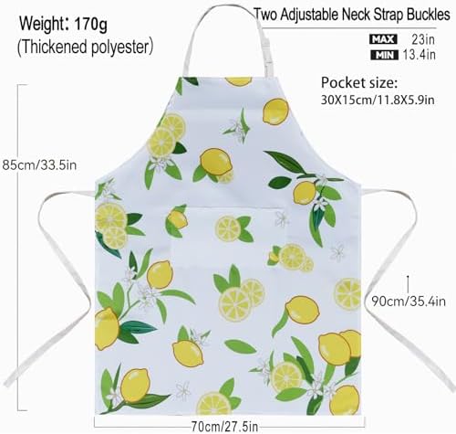 Adjustable Waterproof Kitchen Apron for Women with 2 Pockets - Image 3