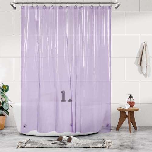 Barossa Design Clear Lavender Long Shower Curtain Liner 78" Height, 72x78 by BarossaDesign