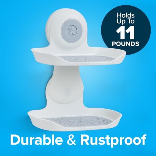 SlipX Solutions Strong Hold Suction Cup Double Tray Soap Dish for Shower - Image 5