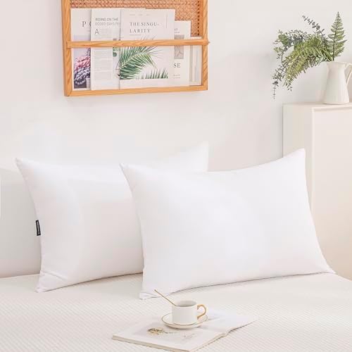 SARAH&EVELYN Gold Goose Down Alternative Bed Pillow-Soft Pillow for Side Sleepers,Set of 2,King Size(20×36IN),Super Soft Fabric Cover,Perfect for Side, Back and Stomach Sleepers - Image 2