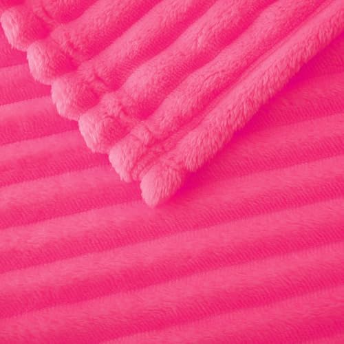 Hot Pink Fleece Throw Blanket 50”×60” for Couch Sofa Livingroom - Image 5