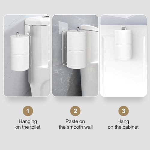 Over The Tank Toilet Paper Holder for 2 Roll Tissue 1pcs - Image 4