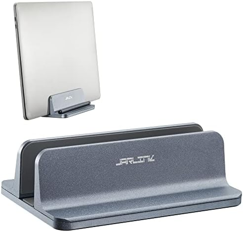 JARLINK Vertical Laptop Stand, Adjustable Aluminum Desktop Holder, Gray by JARLINK