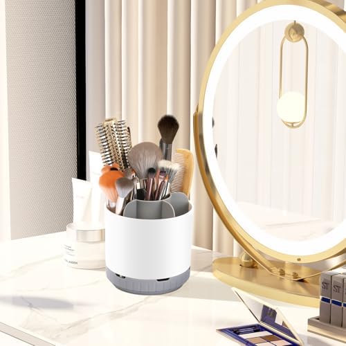 GFWARE Rotating White Toothbrush Holder for Bathroom Organizer, Drainage - Image 5