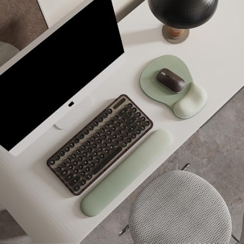 ErgoComfort Gel Wrist Rest Mouse Pad-Ergonomic Office Mousepad with Wrist Support-Non-Slip, Design Desk Accessories Mat for Home&Game Decor (09Minty Set) - Image 2