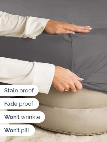 CGK Extra Deep Full Single Fitted Sheet Only - Dark Grey - Image 4