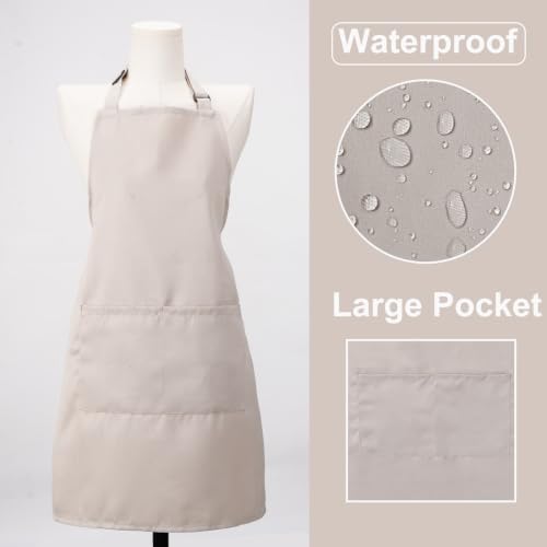 Kitchen Bib Chef Apron for Women Men with Pockets - Image 2
