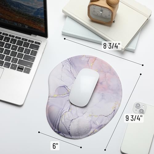 Mr. Pen- Ergonomic Mouse Pad with Wrist Rest, Pink Marble Luxe Design - Image 6