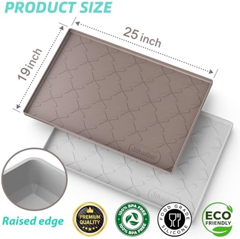 SIKADEER Waterproof Under Sink Mat Silicone 25"x19", Kitchen Cabinet Liner - Image 3