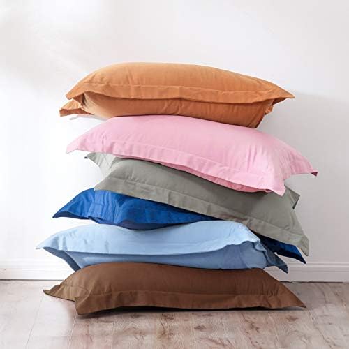 FLXXIE Microfiber Standard Pillow Shams Set of 2, Blue - Image 5