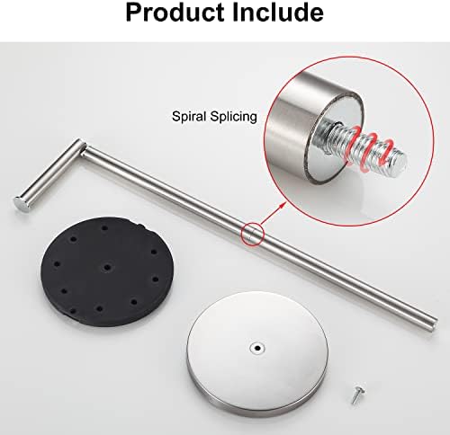 BGL Toilet Paper Holder Standing On Floor, Brushed Nickel, Tissue Holder On Floor with Reserve Storage Paper Rolls, Free-Standing Roll Paper Holder - Image 5