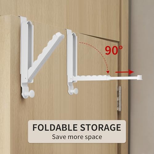 RFOUO Over The Door Hooks Hanger,Fit Door up to 1 3/8", White, 2 Pack - Image 4