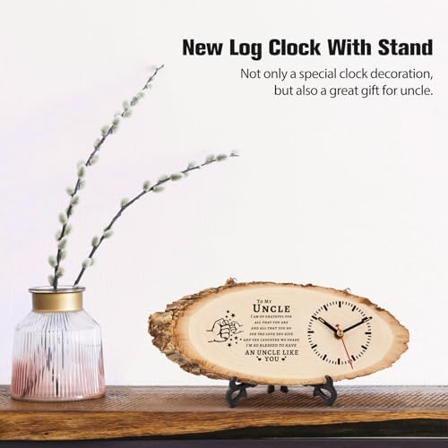 BeauGift Uncle Gifts, Wooden Clock Uncle Birthday Gifts from Niece Nephew - Image 6