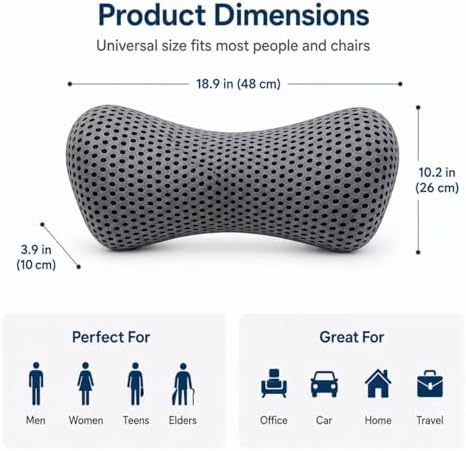 Ergonomic Lumbar Support Pillow, Memory Foam Back Cushion - Image 6