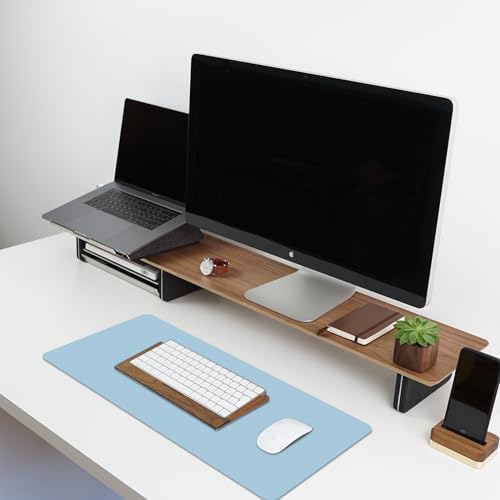 Leather Desk Pad Protector,Non-Slip Desk Pad(Dark Gray, 35.4" x 17") - Image 6