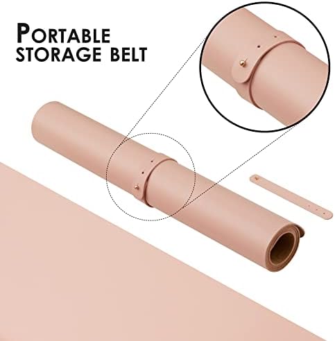 Cork Desk Mat - Dual-Sided Desk Pad for Office and Home - Desk Organization and Accessories - Ideal for Large Mouse Pad and Desk Mats on Top of Desks(Pink,36"x 17") - Image 4