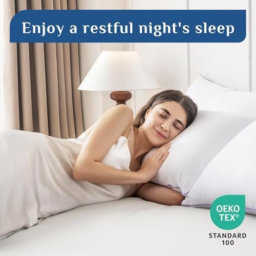 JOLLYVOGUE Pillows Standard Size Set of 6, Washable Supportive 6 Pack Bed Pillows with Super Soft Down Alternative Fill, Luxury Fluffy Hotel Quality for Side, Back and Stomach Sleepers - Image 6