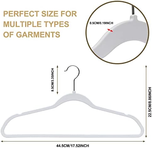 Quality Hangers 50 Pack Non-Velvet Plastic Hangers for Clothes - Heavy Duty Coat Hanger Set - Space-Saving Closet with Chrome Swivel Hook, Functional Non-Flocked Hangers - Cream White - Image 4