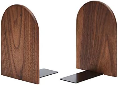 Pandapark Wood Bookends,Non-Skid Bookend for Shelves,Heavy Duty Bookends,Book Stand for Books/CDs,1 Pair - Image 6