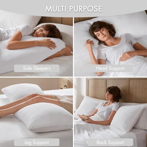 Madison Park Cooling Body Pillow for Side Sleeper & Adult 20"x 54" White - Image 6