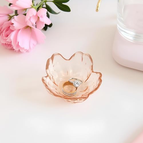 Crystal Orange Flower Ring Dish Jewelry Tray - Image 6