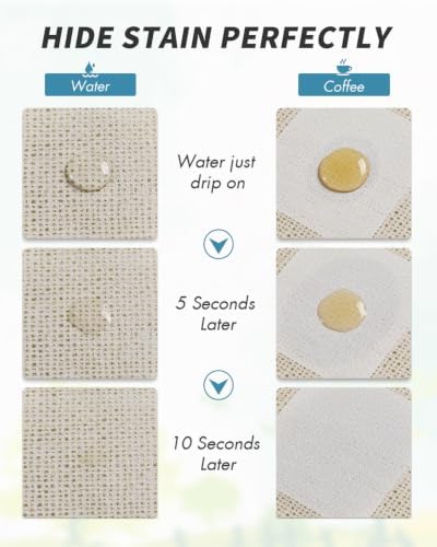 AMOAMI Dish Drying Mat for Kitchen Counter-Coffee Mat Bar Accessories, Hide Stain, Rubber Backed, Absorbent, Fit Under Coffee Maker, Espresso Machine, Pot, Dish Rack,(16X24,Buffalo Beige) - Image 3