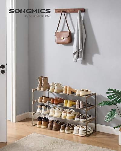 SONGMICS Shoe Rack, 3-Tier Shoe Organizer, Metal Storage Shelf - Image 2