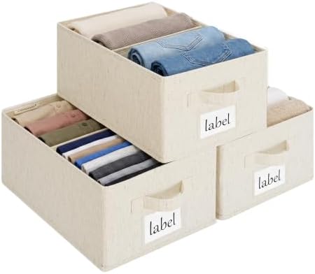 StorageWorks Closet Shelf Organizer Bins with Divider, 9¾"Lx16"Wx6¾"H by StorageWorks