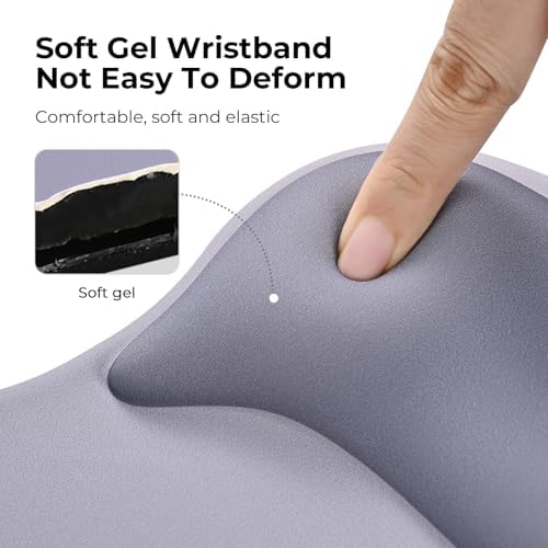 EooCoo Mouse Pad with Gel Wrist Rest, Ergonomic Mousepad Wrist Alignment - Image 4