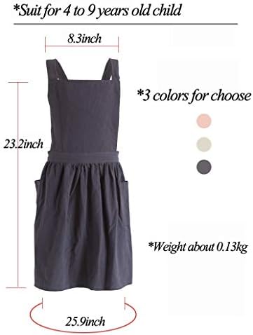 Children Cotton Apron Japanese Style Bib Home Clothes Painting Soft Comfort Pinafore Apron for Girls Boys - Image 5