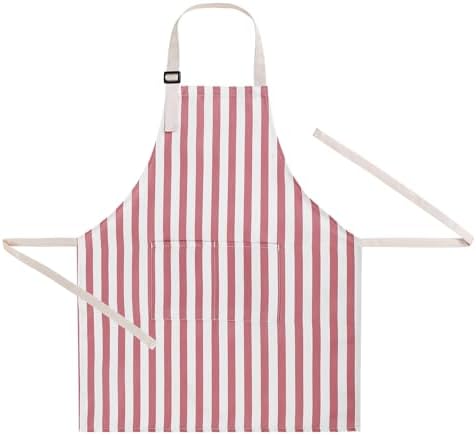 Kids Apron for Cooking Adjustable Striped Kids Apron with Pockets by XLSXEXCL