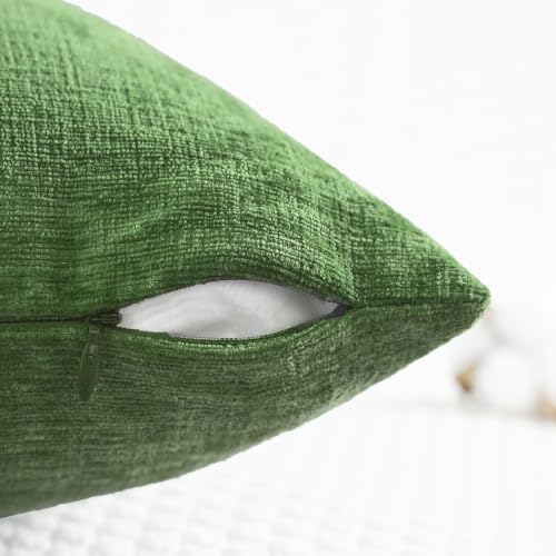 CaliTime Decorative Couch Throw Pillow Covers 18 X 18 Inches Forest Green - Image 3