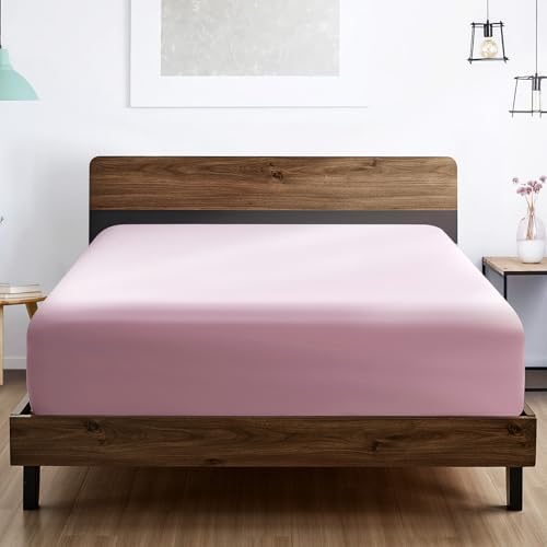 FreshCulture Twin XL Fitted Sheet Only - Hotel Quality Ultra Soft & Breathable Brushed Microfiber Fitted Sheet with 21 Inch Deep Pockets - Fits Twin XL Size Bed (Dusty Pink) - Image 6