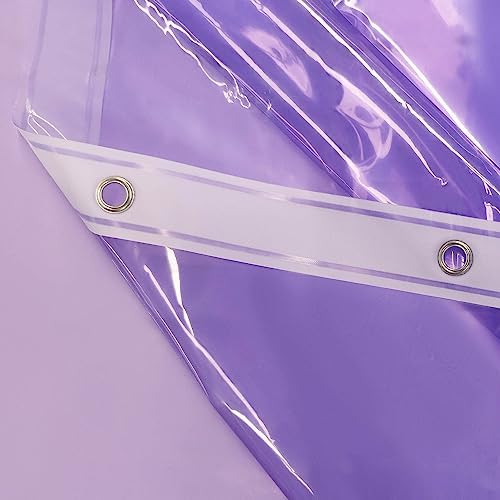 Barossa Design Clear Lavender Long Shower Curtain Liner 78" Height, 72x78 - Image 5