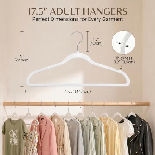SMARTOR Plastic Hangers 50 Pack - Thin Clothes Hangers Heavy Duty - Image 6