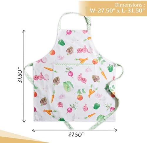 Maison d' Hermine Aprons for women with Pocket 100% Cotton (27.50"x31.50") - Image 4