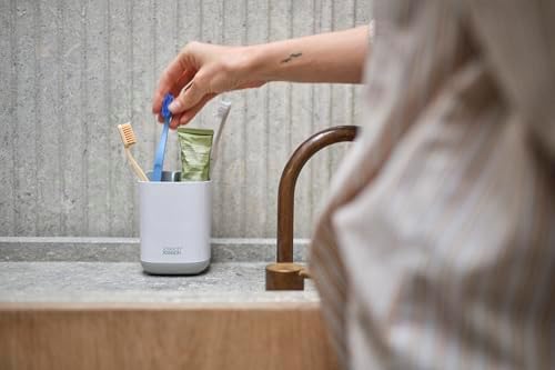 Joseph Joseph Easy-Store - Compact Toothbrush Holder Caddy Bathroom Storage , Grey/White, Regular - Image 2