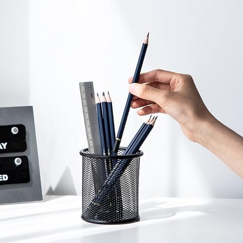 Pen Holder Pencil Organizer Mesh Cup Marker Tape Clip Scissors Container for Office Desk School Student and Teacher - Image 4