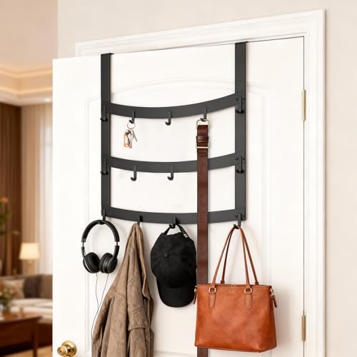 3-Tier Over The Door Hooks, Fits Doors Up to 1-3/4in Thick by Unknown