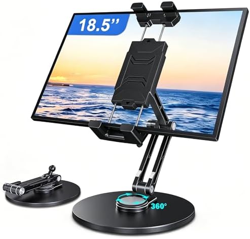 Tablet Stand for Desk, Portable Monitor Stand with Large Clamp up to 18.5" by CELLPHONESTAND