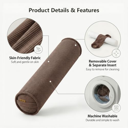 Body Pillow for Side Sleepers, 59 x 7.87 Inches, Chocolate - Image 3