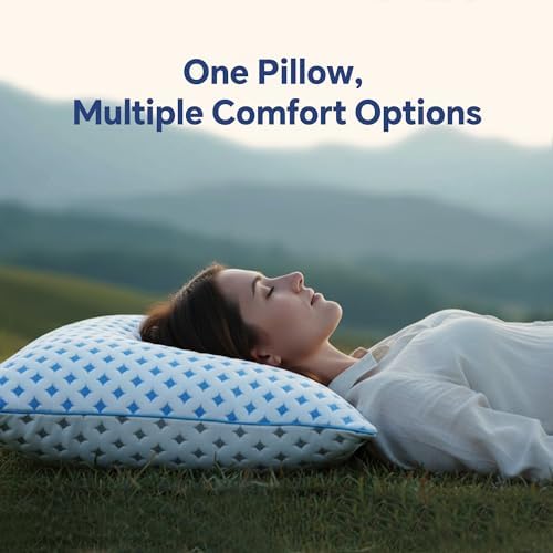 King Size Pillows Set of 2, Cooling Shredded Memory Foam Pillows - Image 2