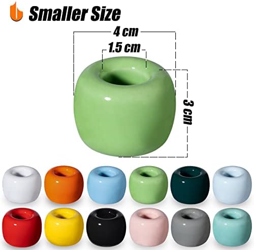 Urbanstrive Sleek Mini Ceramics Toothbrush Holder Stand for Bathroom Vanity Countertops (Green 1-Pack) - Image 2