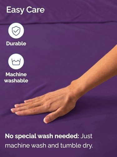 CGK Extra Deep Twin Single Fitted Sheet Only - Purple - Image 5