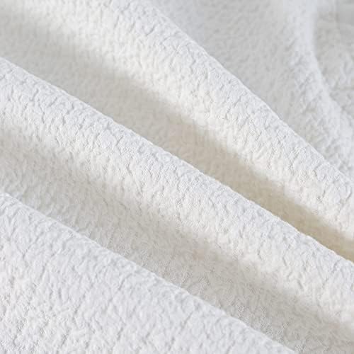 GLORY SEASON Pillow Shams Set of 2 Pure Cotton Champray Ruffled Edge,Thick and Solid Washed Dobby Heavy Fabric King 20x36 Inches - Image 6