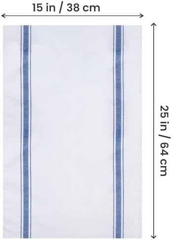 Utopia Towels Blue Dish Towels [6 Pack - 15 x 25 Inches] 100% Ring Spun Cotton Highly Absorbent & Reusable Cleaning Bar, Tea, Kitchen and Dishcloths Set - 200 GSM - Image 3