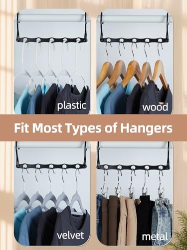HOUSE DAY Space Saving Hangers 8 Pack, Closet Organizers and Storage - Image 3